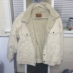 Levi oversized fur corduroy jacket